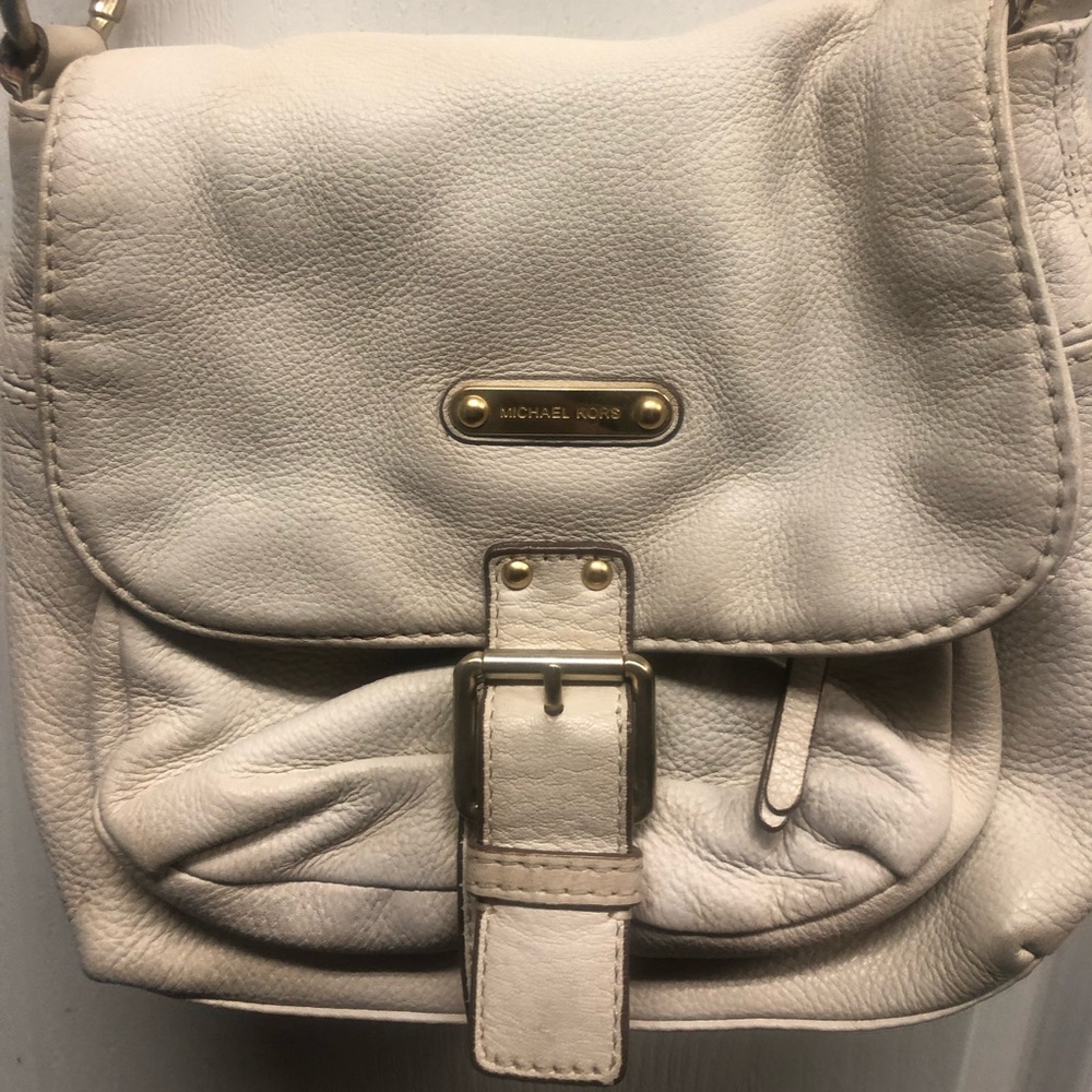 Michael Kors cream crossbody bag